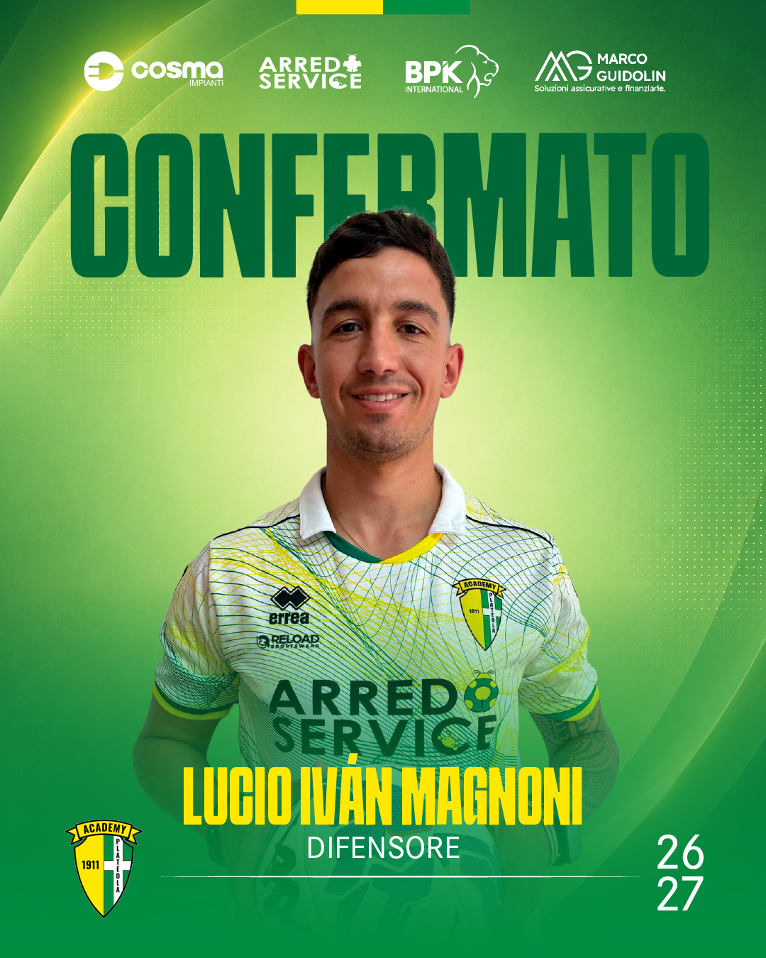 CONFERMATO LUCIO IVÁN MAGNONI