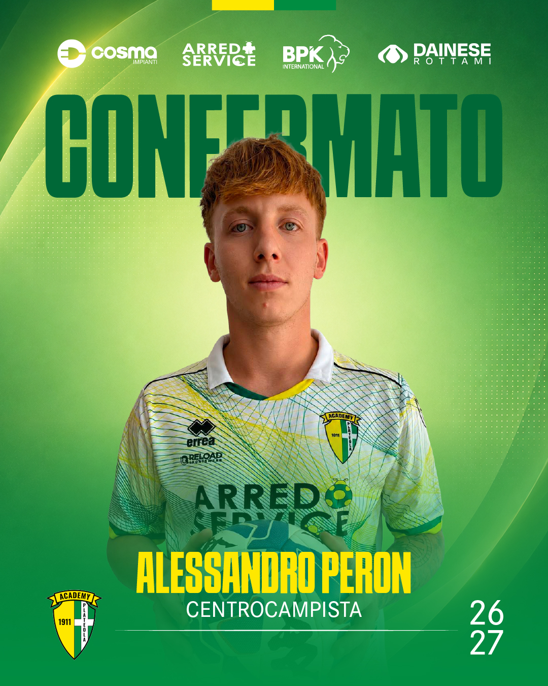 CONFERMATO ALESSANDRO PERON