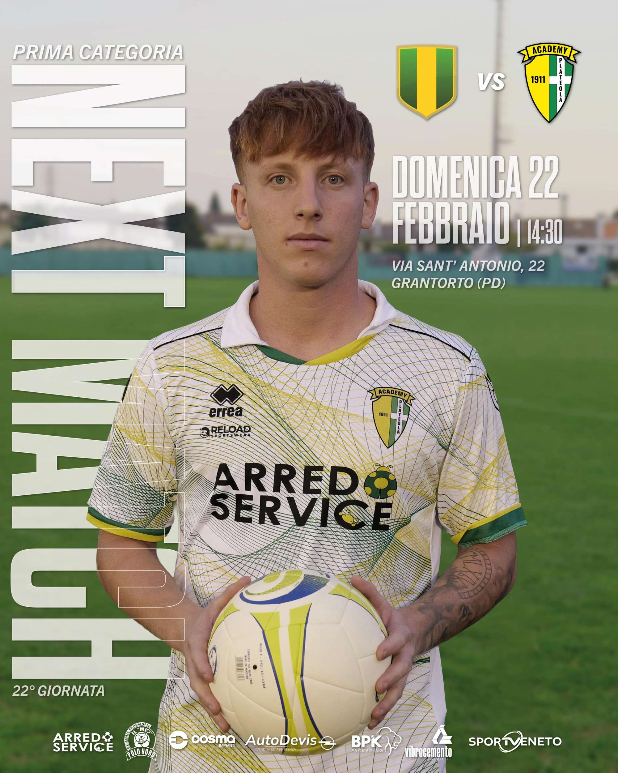 Prima Categoria – 22ª Giornata: Grantorto - Academy Plateola 1911