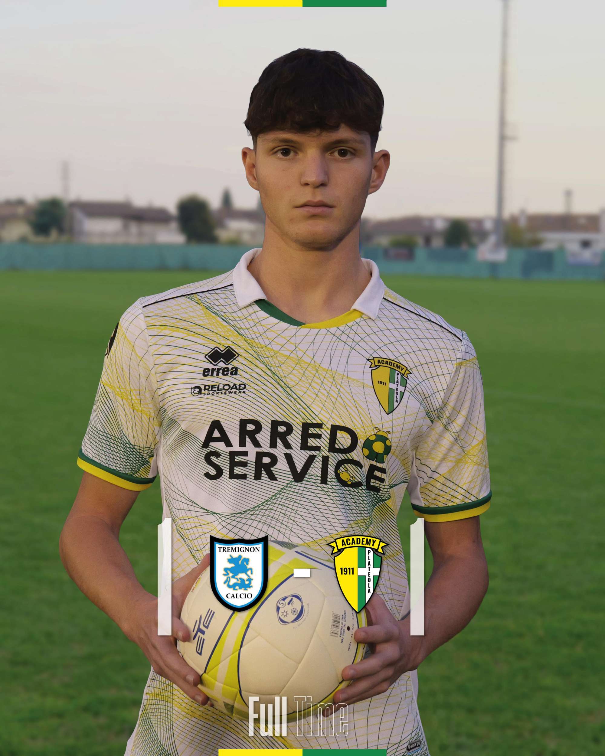 Prima Categoria – 14ª Giornata: Real Tremignon 1 - 1  Academy Plateola 1911