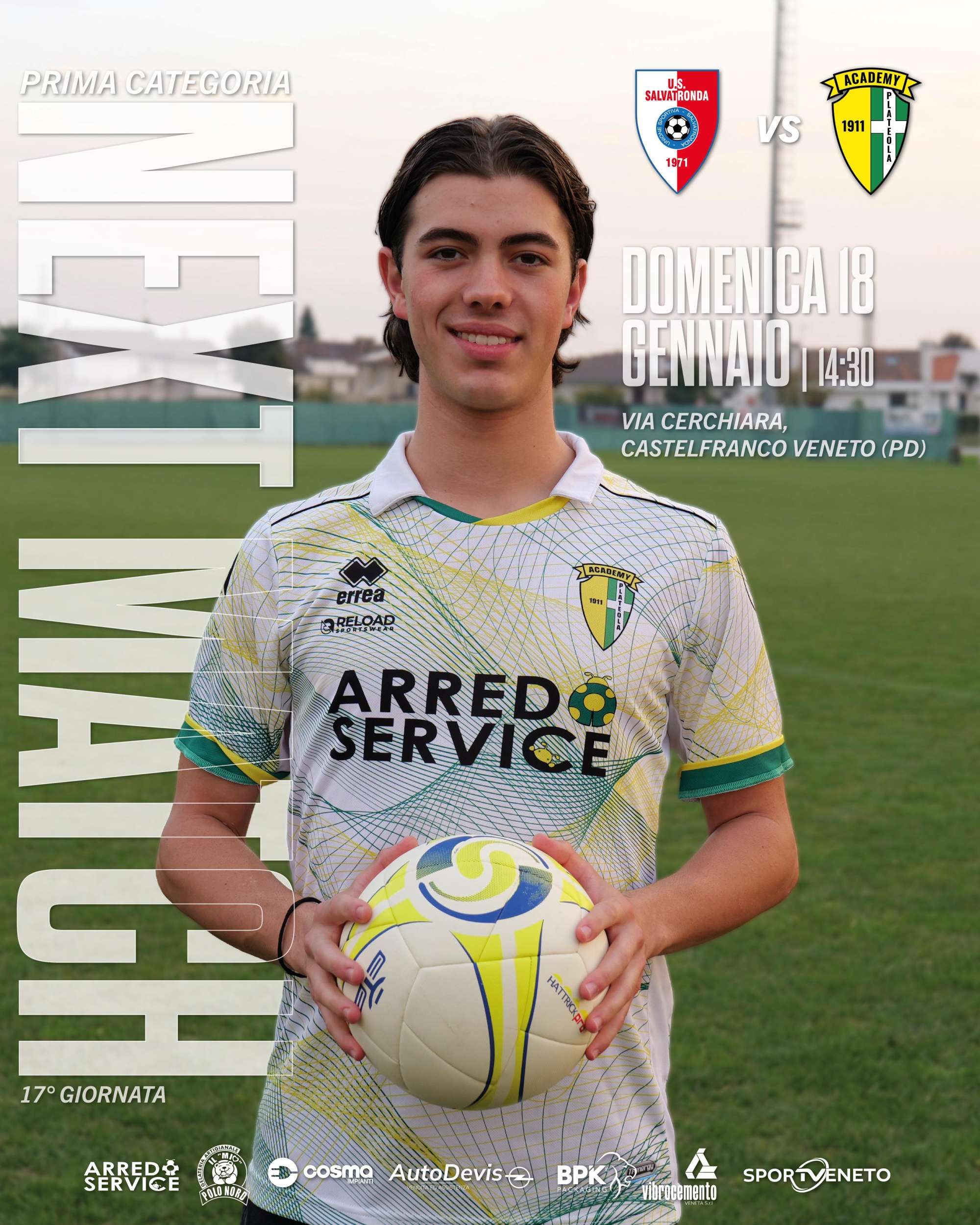 Prima Categoria – 17ª Giornata: Salvatronda - Academy Plateola 1911