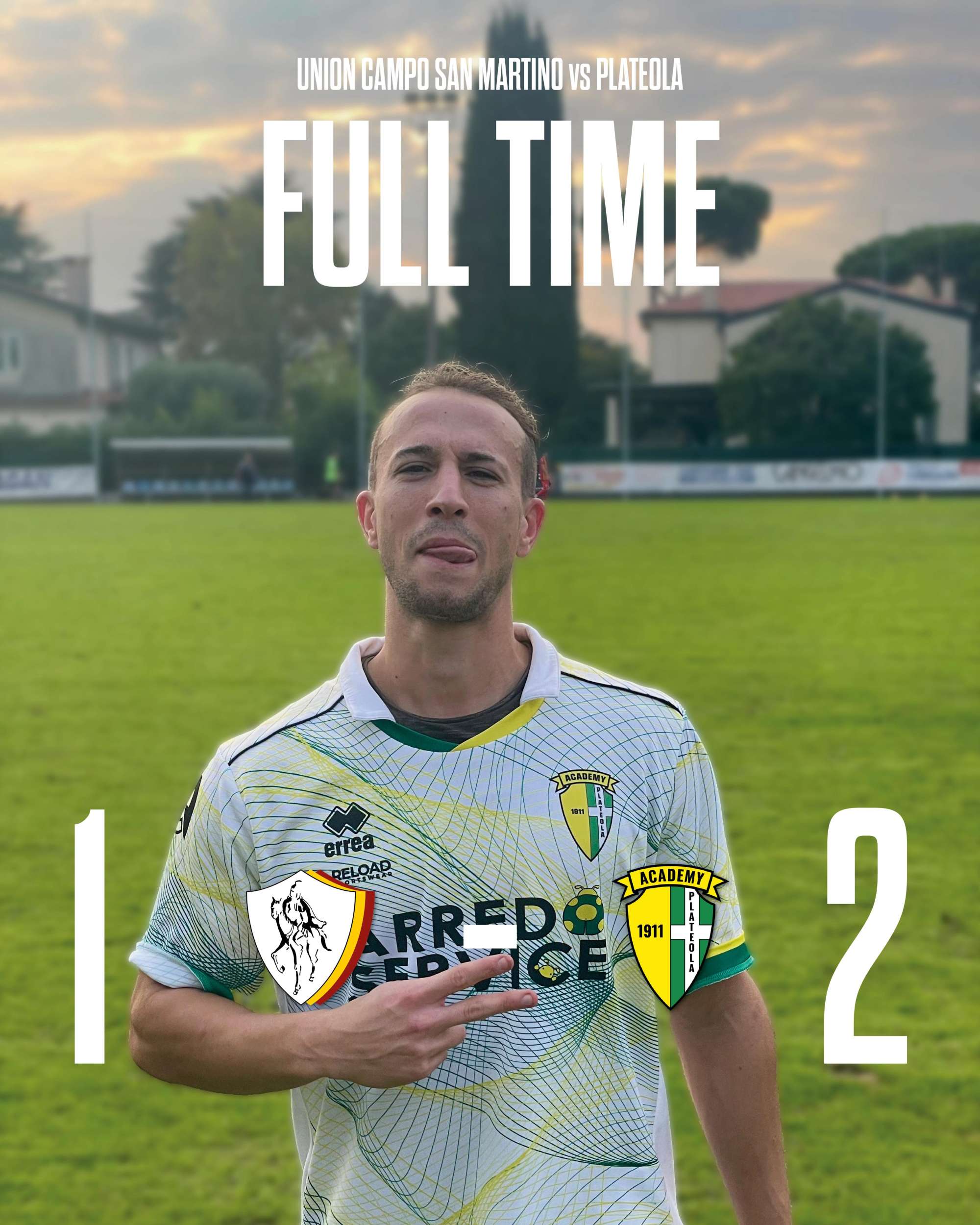 PRIMA CATEGORIA – 5ª GIORNATA  Union Campo San Martino 1 - 2 Academy Plateola 1911 