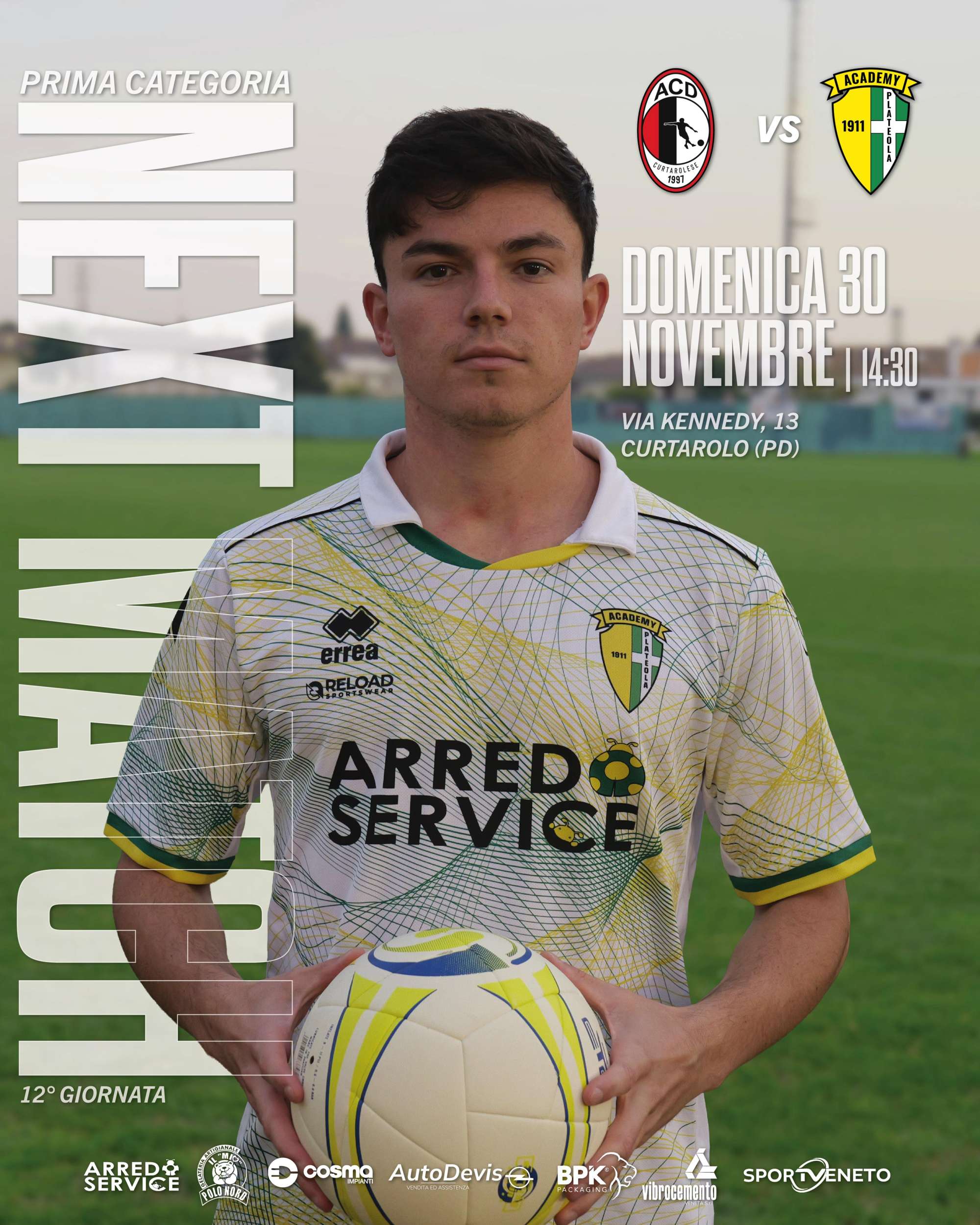 Prima Categoria – 12ª Giornata: Curtarolese 97 - Academy Plateola 1911