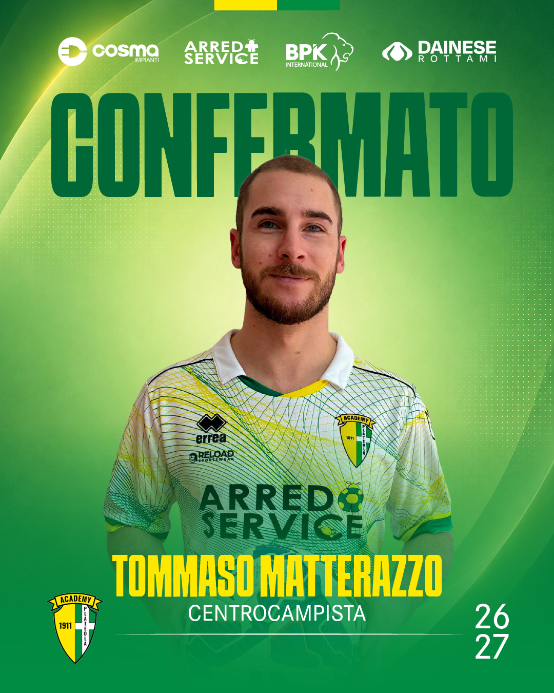 CONFERMATO TOMMASO MATTERAZZO