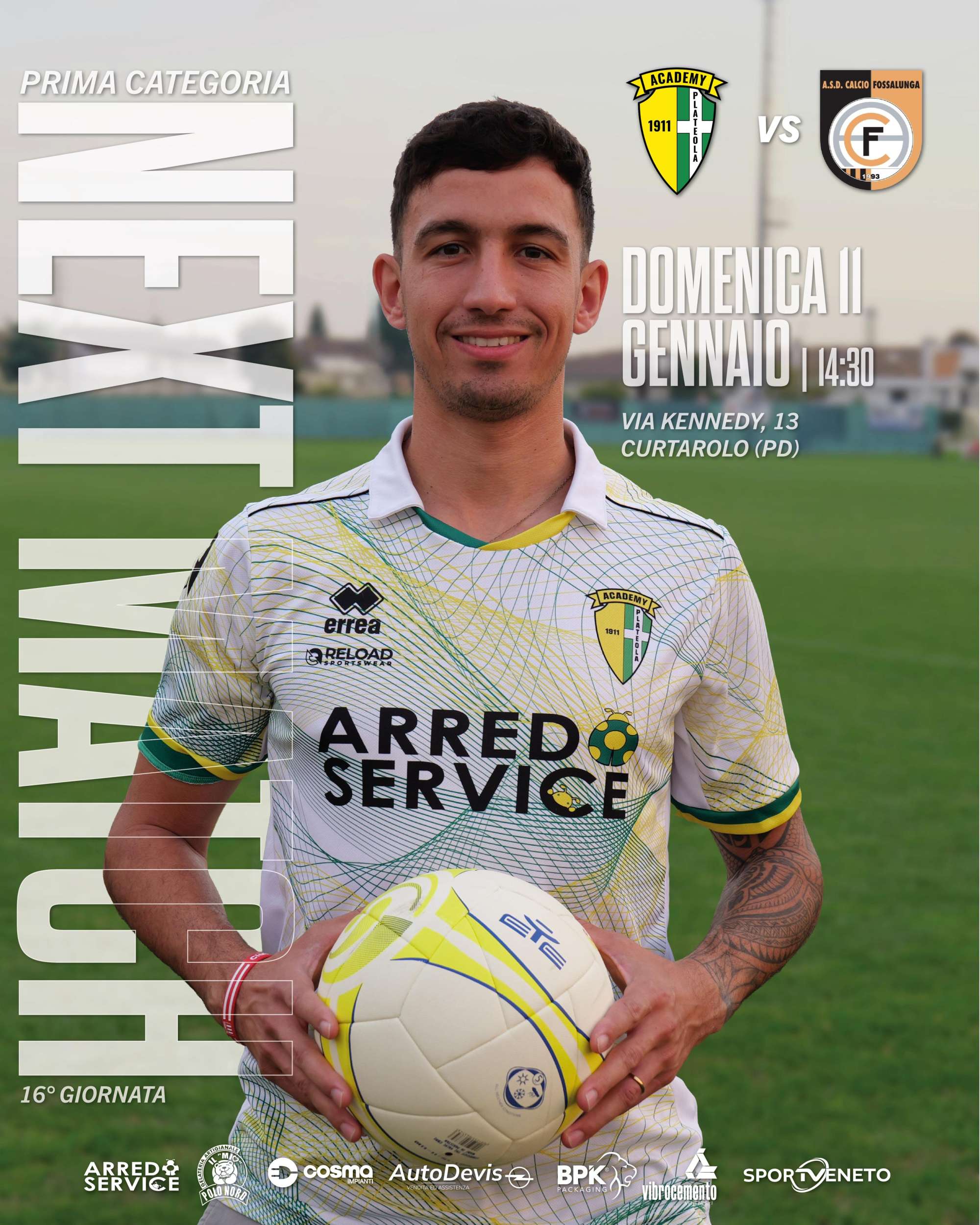 Prima Categoria – 16ª Giornata: Academy Plateola 1911 - Fossalunga