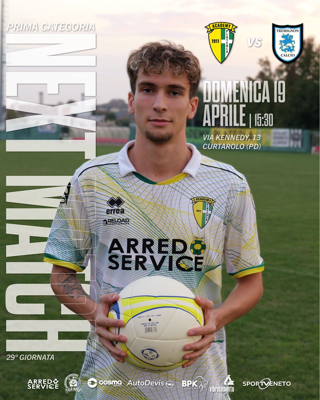 Prima Categoria – 29ª Giornata: Academy Plateola 1911 - Real Tremignon