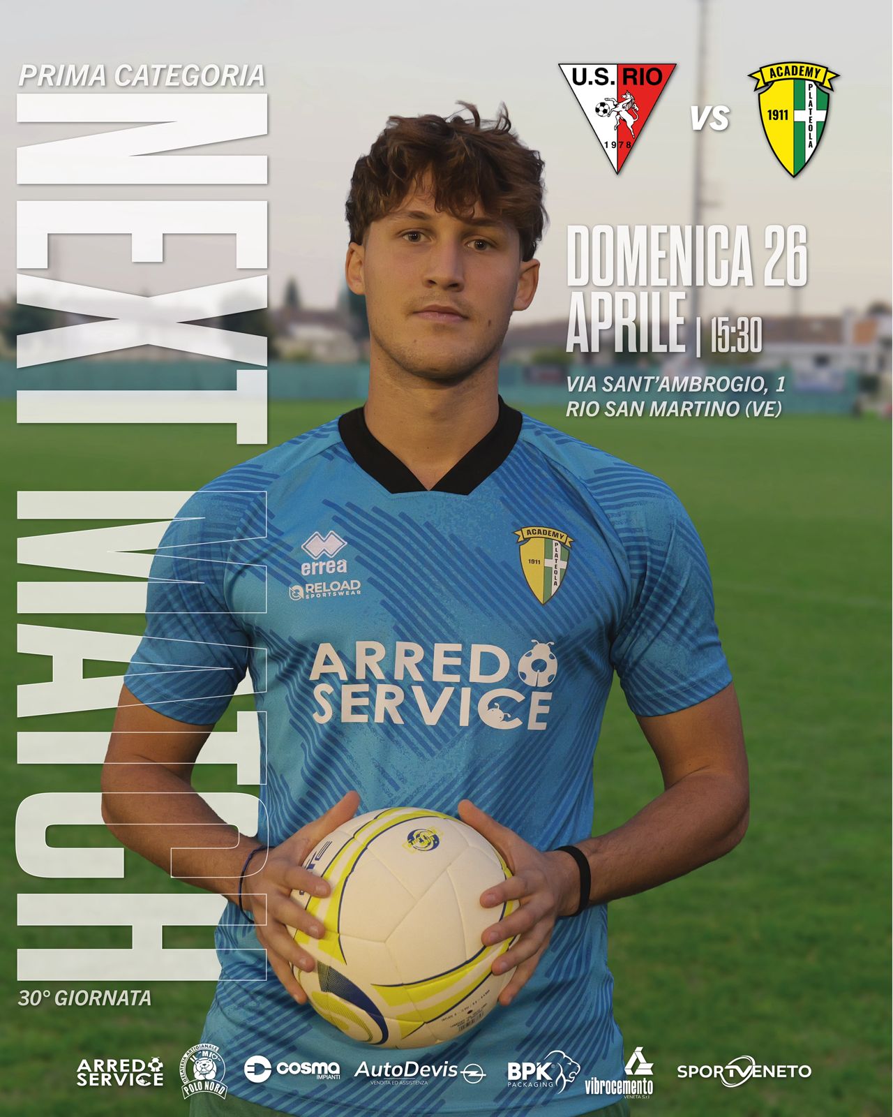 Prima Categoria – 30ª Giornata: Rio - Academy Plateola 1911